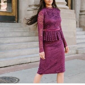 Rachel Parcell Plum Crochet Dress